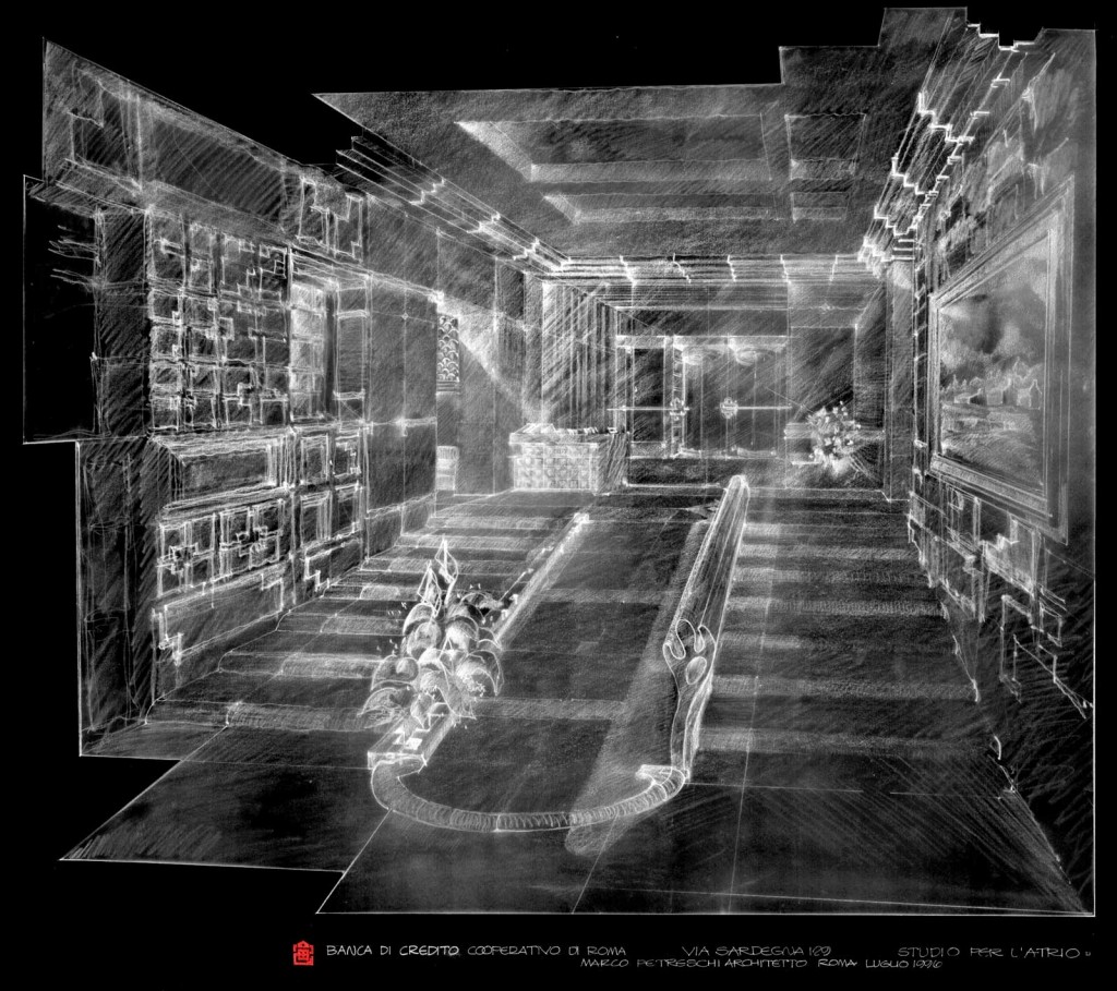 Studio per la scala centrale
