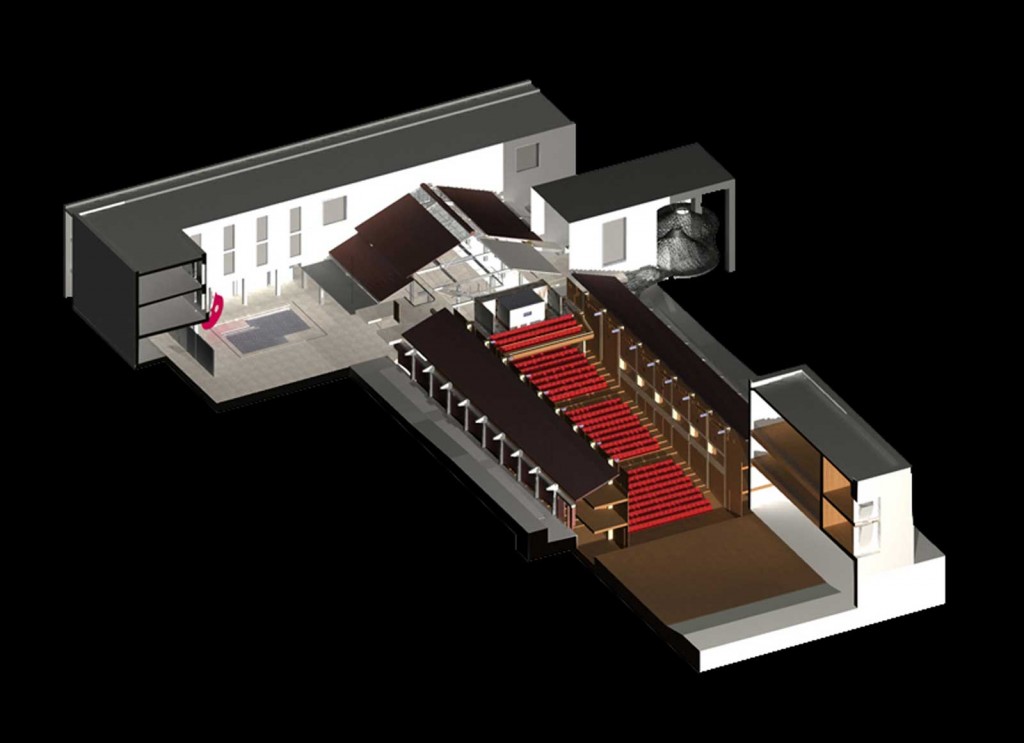 Teatro di Pomezia - Spaccato Assonometrico