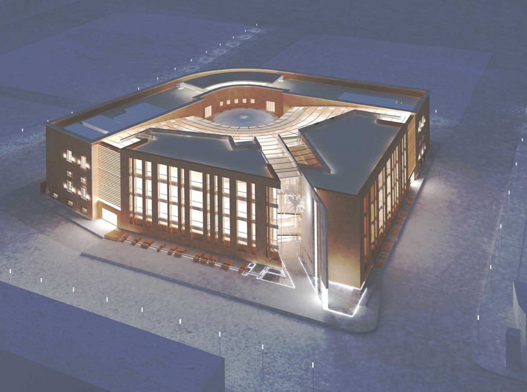 Banca d'Albania - Veduta notturna