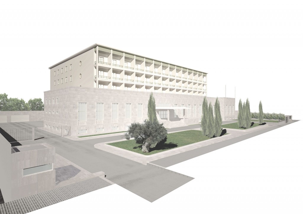 Hotel Dajti - Vista del fronte principale - variante