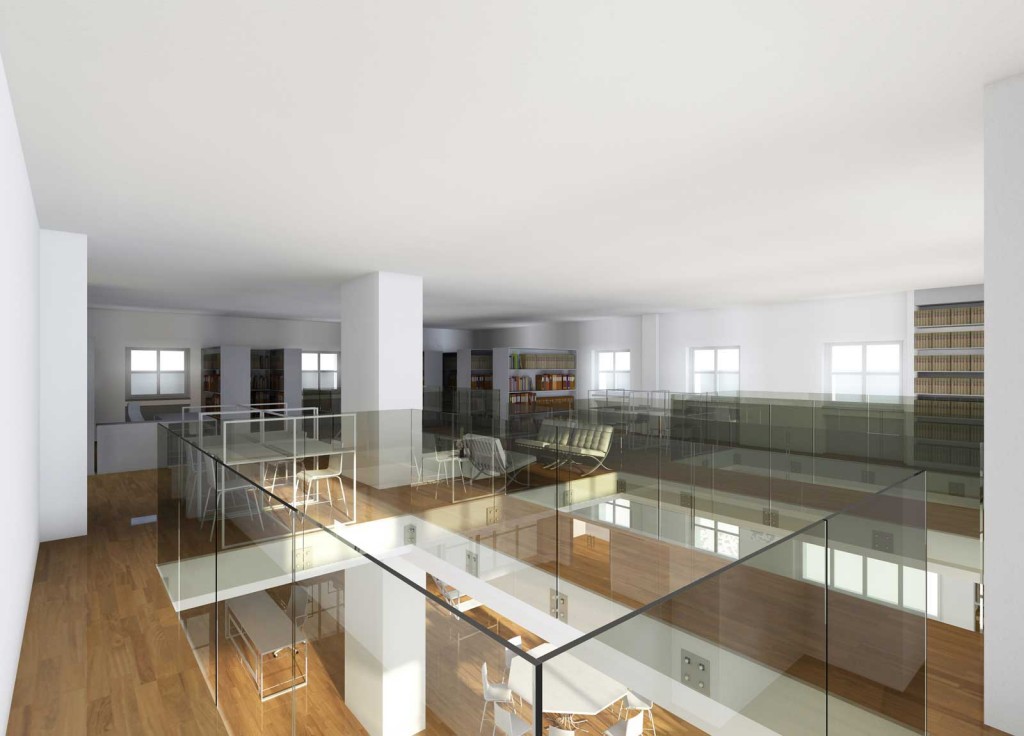 Hotel Dajti - Studio per l'interno della biblioteca