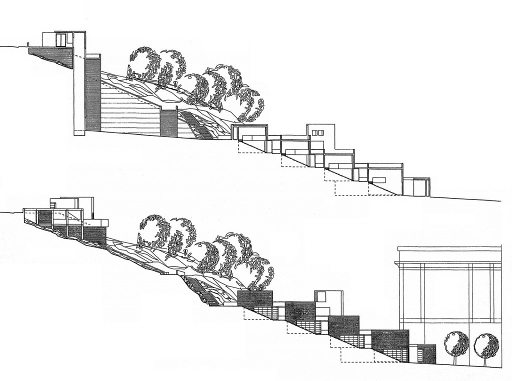 Scalinata Ugo Bassi - Sezioni