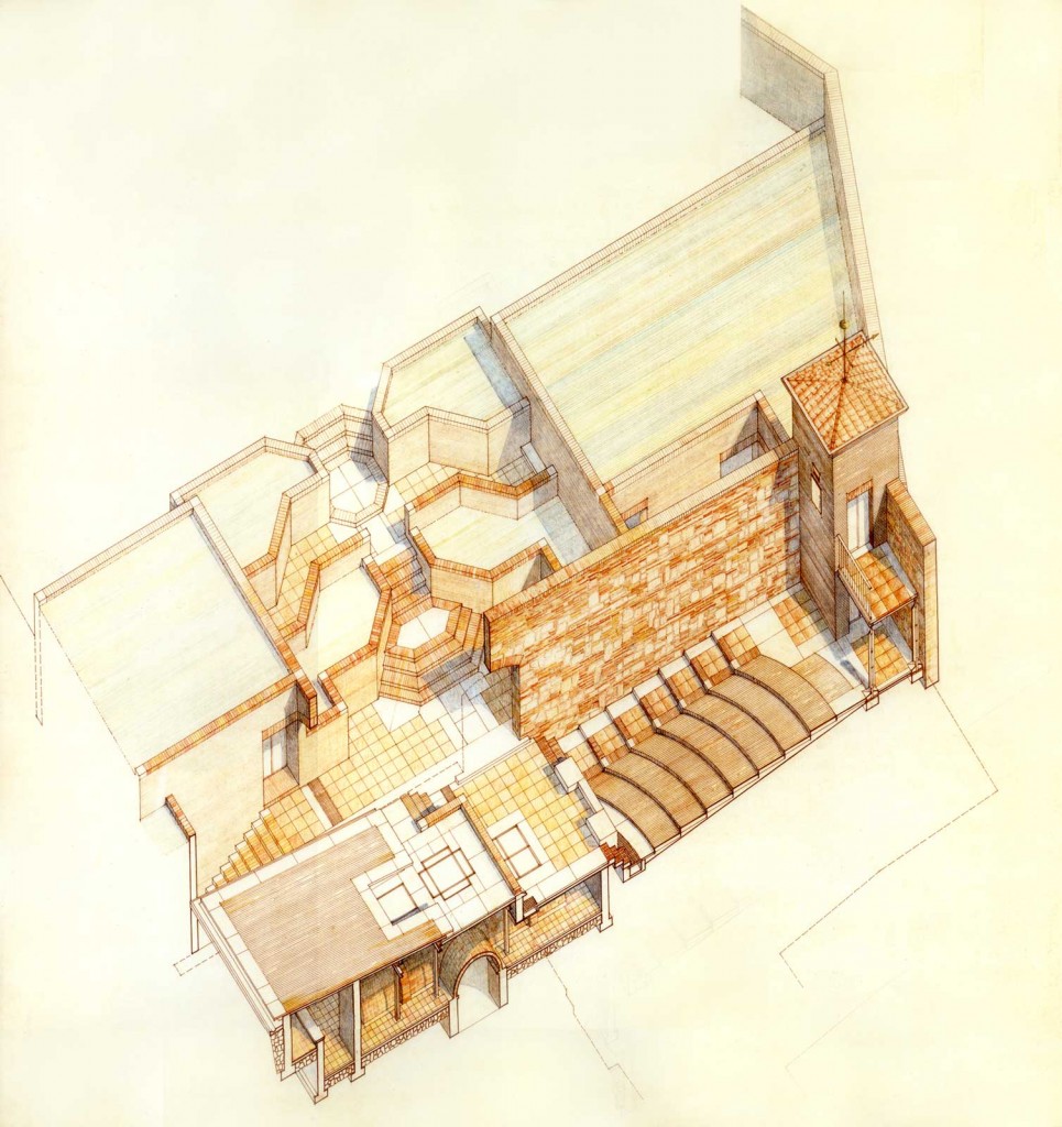 Torre dell'orologio - Sezione assonometrica
