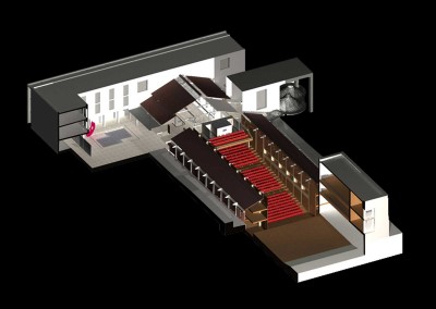 Teatro di Pomezia - Spaccato Assonometrico