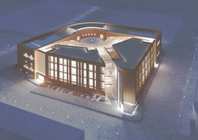 Banca d'Albania - Veduta notturna