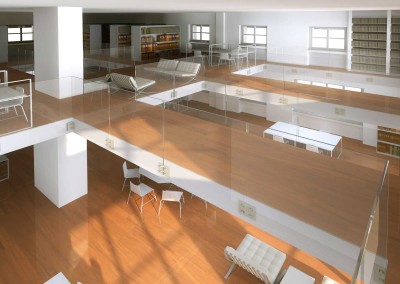 Hotel Dajti - Studio per l'interno della biblioteca