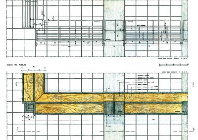 Cassa Rurale ed Artigiana -Disegno esecutivo del banco