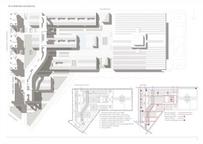 Concorso Flaminio - Planivolumetria e percorsi