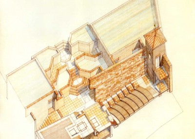 Torre dell'orologio - Sezione assonometrica