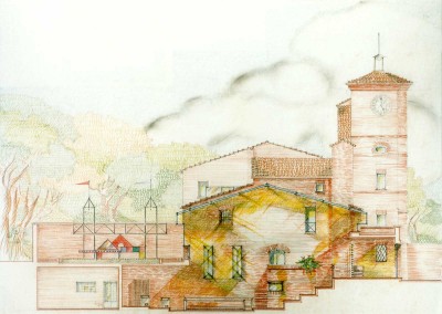 Torre dell'orologio - Sezione della cavea