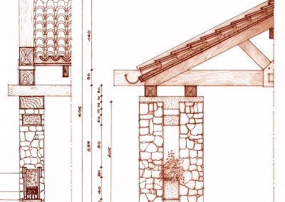 Porto San Paolo - Disegno esecutivo della veranda